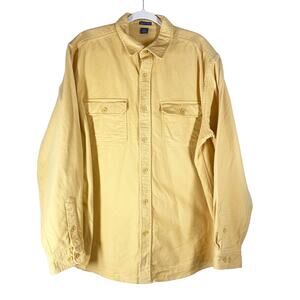 Vintage Flannel Top Yellow 100% Cotton Mens Falls Creek Size XL Tall